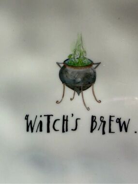 Rae Dunn White Artisan Collection Embossed Plate Halloween Themed